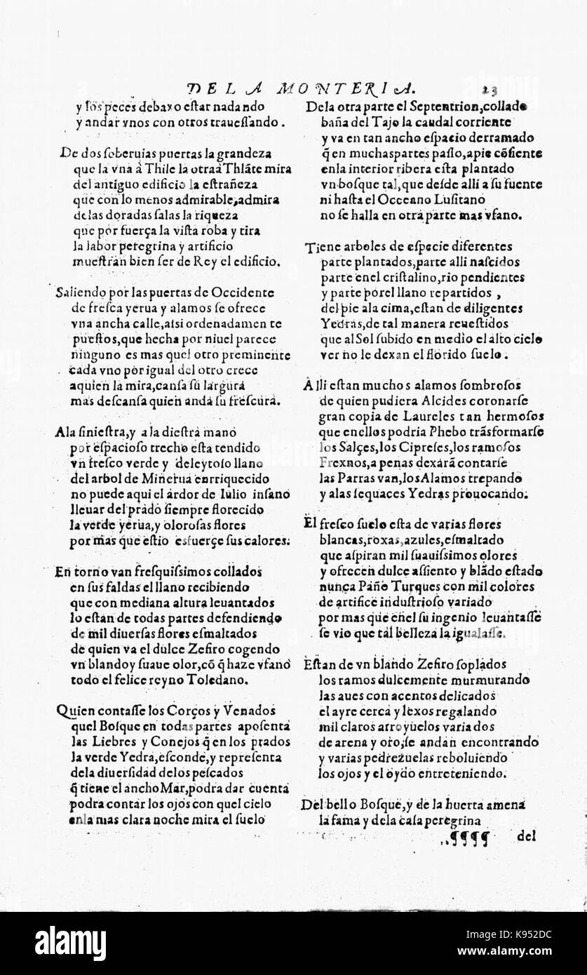 Libro de la Monteria, discurso, Fol 23, Rekto Stockfoto