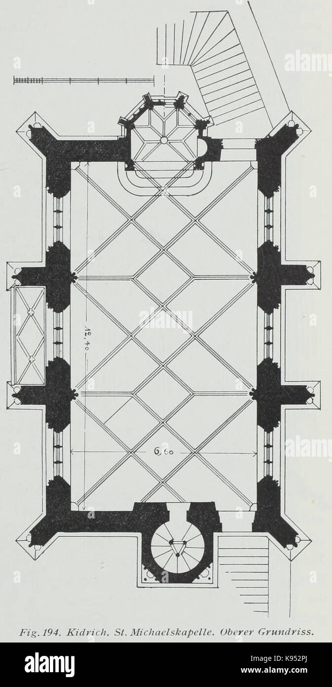 Luthmer ich 194 Kidrich St. Michaelskapelle oberer Grundriss Stockfoto