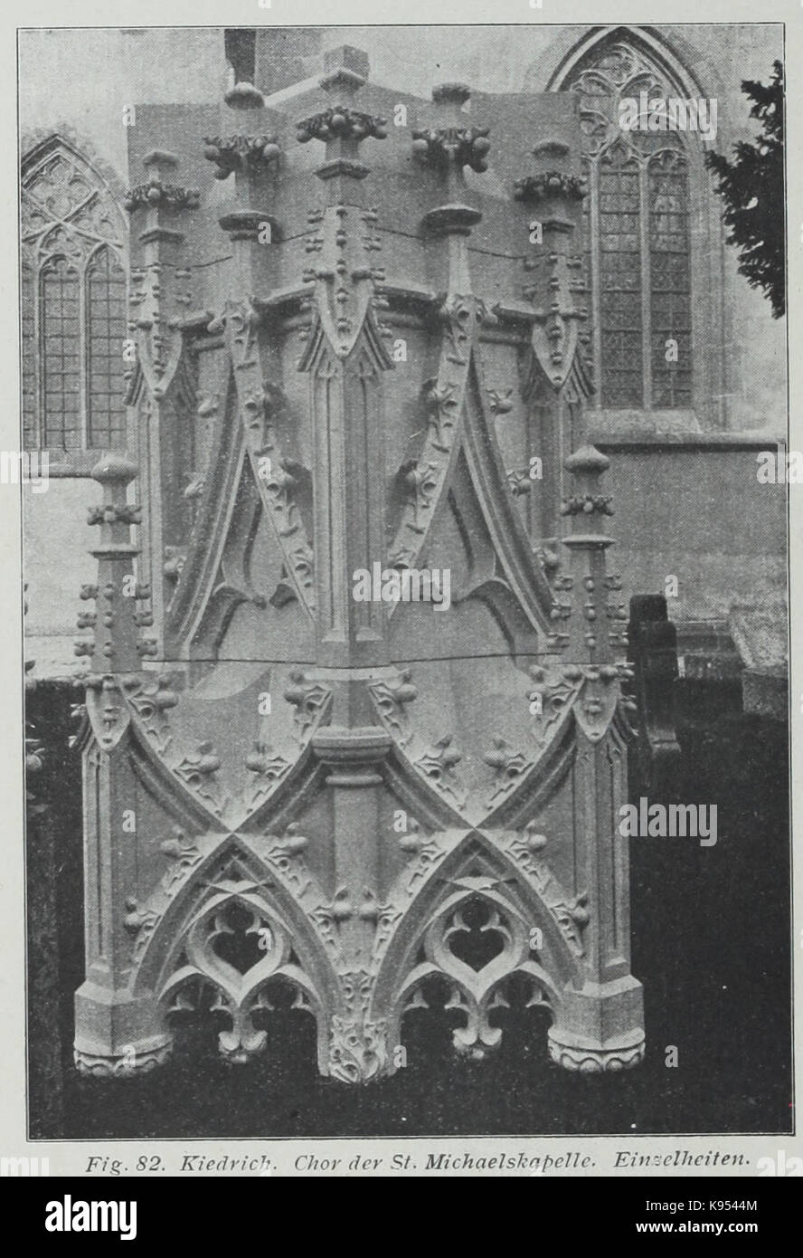 Luthmer VI082 Kiedrich Chor der St. Michaelskapelle Einzelheiten Stockfoto