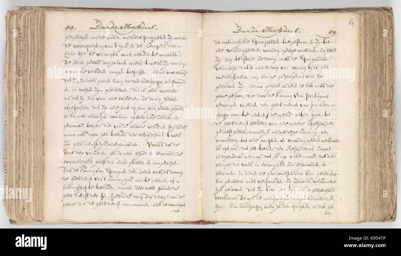 Korte verhandeling van de Gott, Mensch, De Welstand deszelvs KB 75 G 15 Folios 168 V (links) und 169 r (rechts) Stockfoto Korte verhandeling van de Gott, Mensch, De Welstand deszelvs KB 75 G 15 Folios 168 V (links) und 169 r (rechts) Stockfoto