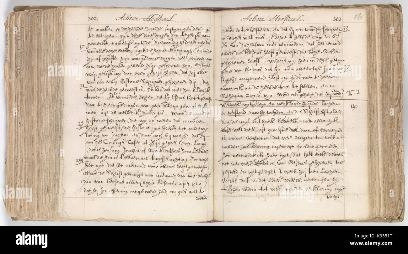 Korte verhandeling van de Gott, Mensch, De Welstand deszelvs KB 75 G 15 Folios 269 V (links) und 270 r (rechts) Stockfoto Korte verhandeling van de Gott, Mensch, De Welstand deszelvs KB 75 G 15 Folios 269 V (links) und 270 r (rechts) Stockfoto