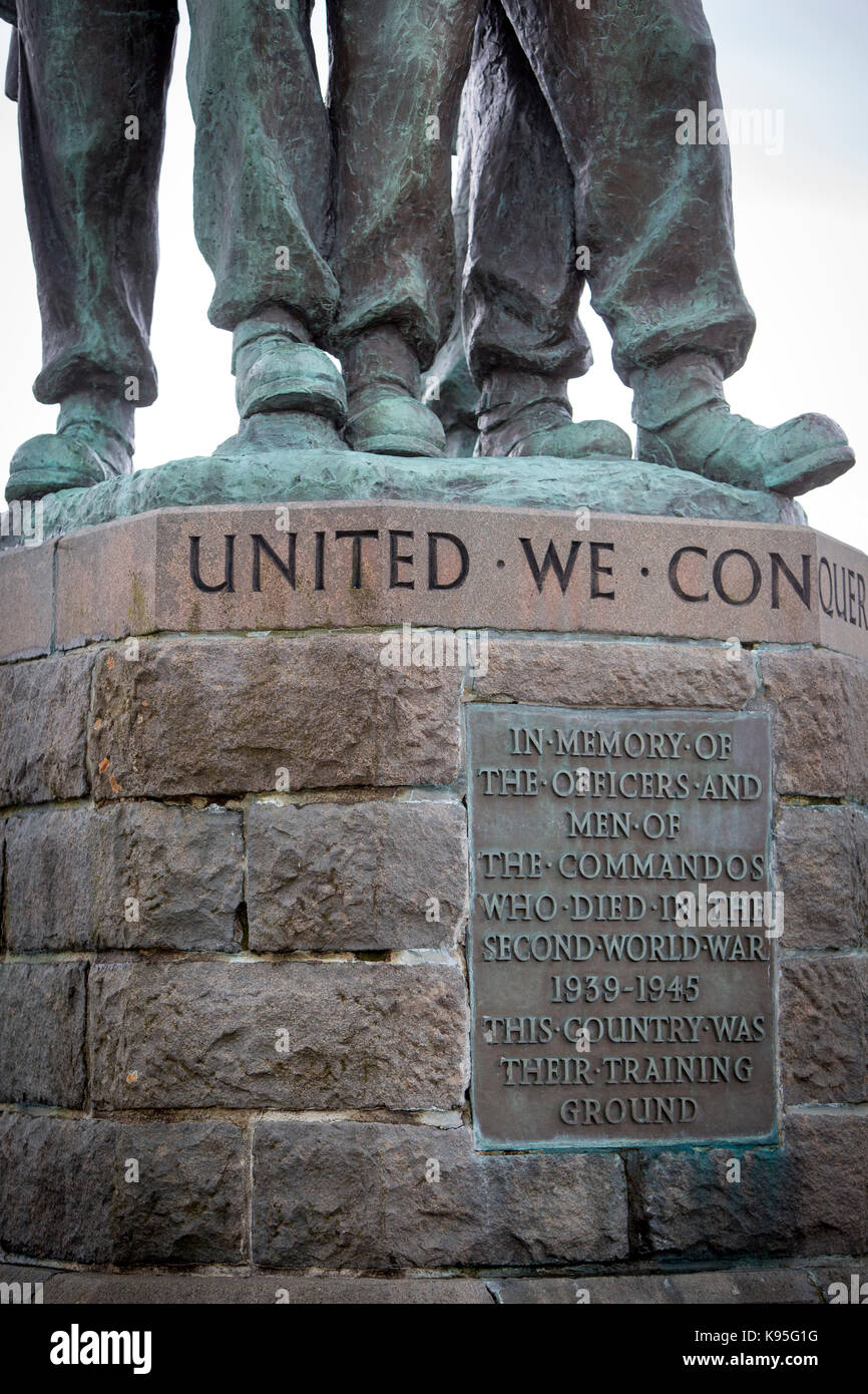Die Commando Memorial - eine Kategorie unter Denkmalschutz der British Commando Forces im Zweiten Weltkrieg verloren, Spean Bridge, Schottland, Großbritannien Stockfoto
