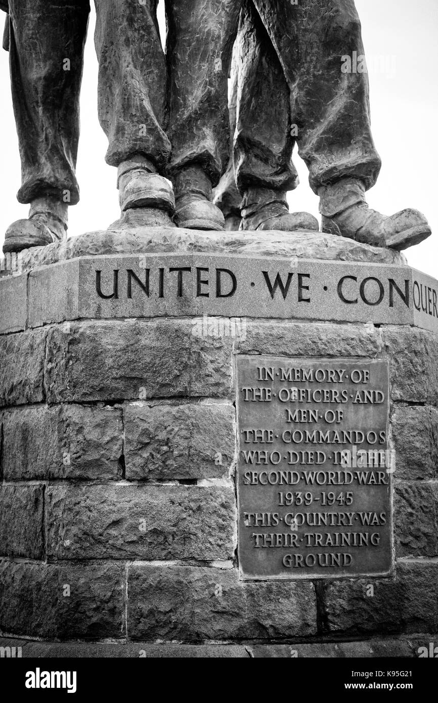 Die Commando Memorial - eine Kategorie unter Denkmalschutz der British Commando Forces im Zweiten Weltkrieg verloren, Spean Bridge, Schottland Stockfoto