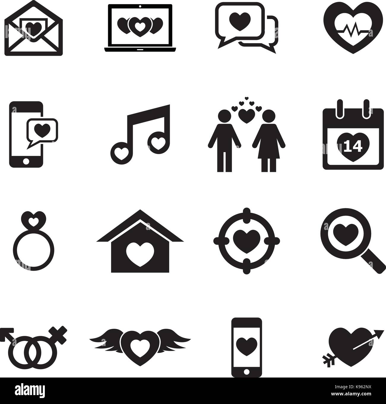 Symbol der Liebe Stock Vektor