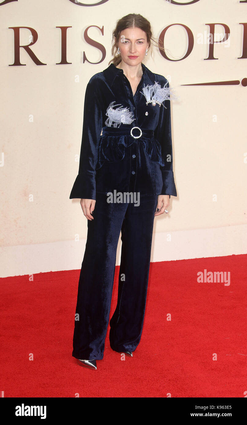 London - 20.September 2017: Kelly Macdonald nimmt an den Abschied Christopher Robin Film Premiere im Odeon Leicester Square Stockfoto