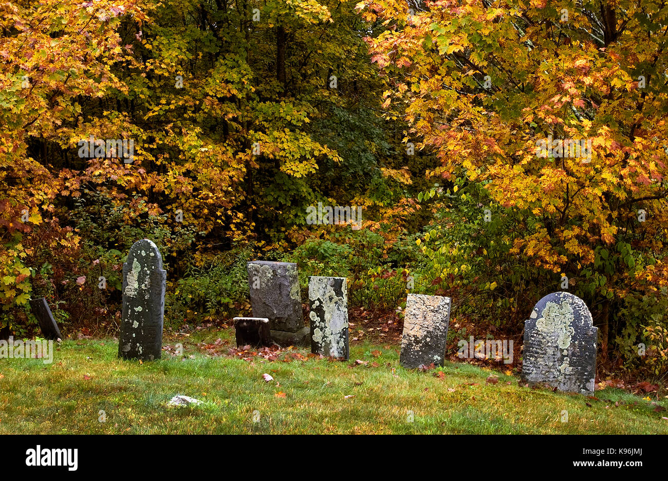Stadt Friedhof - Canterbury - New Hampshire Stockfoto