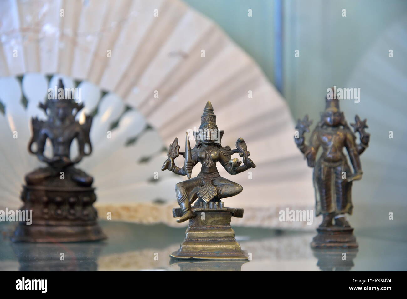 St. Petersburg, Russland - MÄRZ 03, 2017: Statuette des hinduistischen Gottes im Museum - Immobilien des Künstlers - karikaturist S. E. serbova in Gatschina Stockfoto