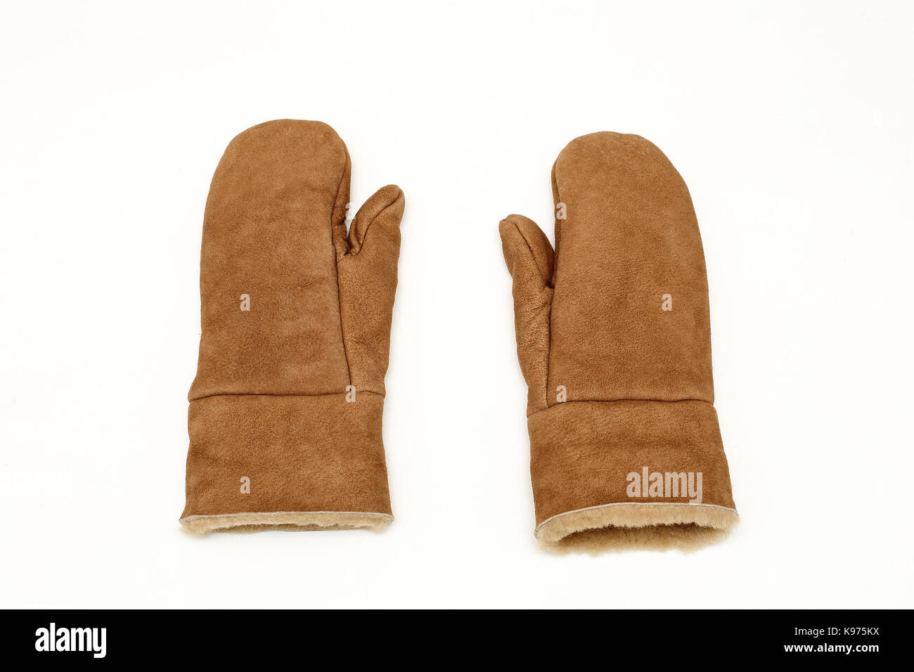 Leder Handschuhe warme Winterkleidung Stockfoto