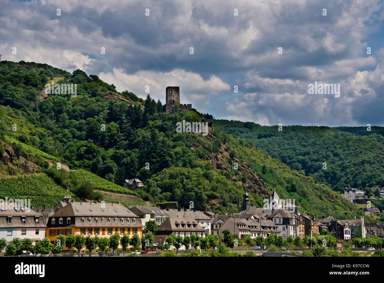 Mittelrhein Burgen Stockfoto