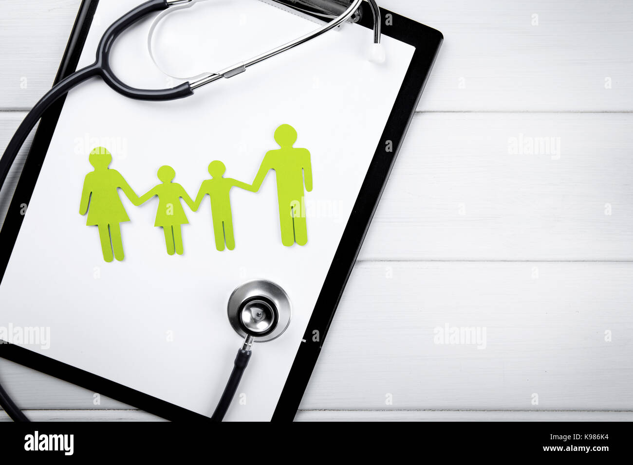 Familie Gesundheit und Lebensversicherung Konzept. Kopieren Sie Platz Stockfoto