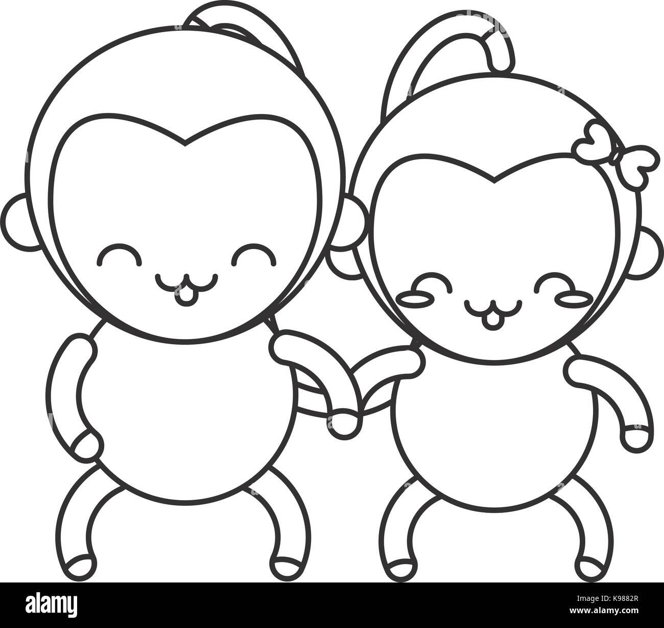 Cute monkey Symbol Stock Vektor