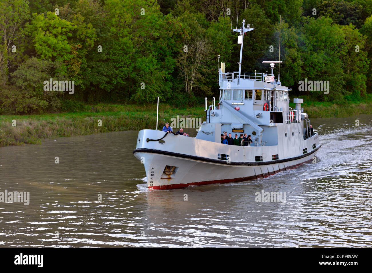 Der "Stolz von Bristol' Charity Trust laufen training Schiff segeln am Fluss Avon bei Flut Stockfoto
