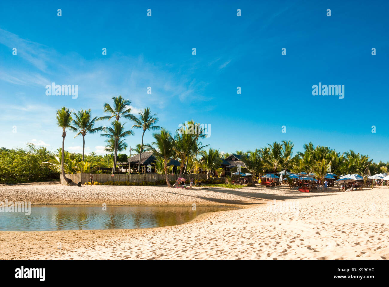 Nativos Strand, Trancoso, Bahia, Brasilien Stockfoto