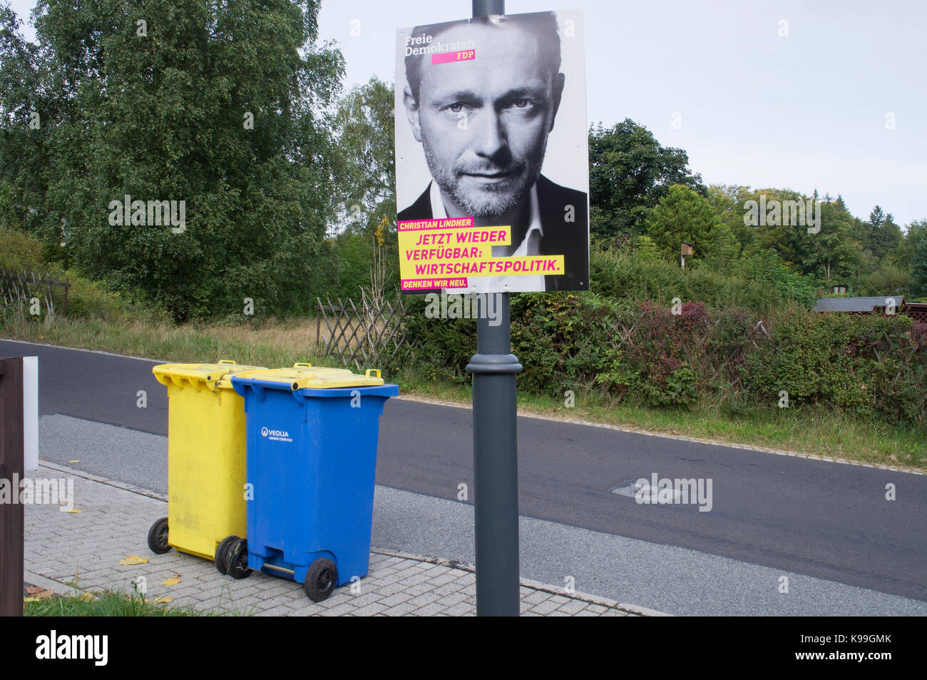 Christian Lindner, FDP-Wahlkampf Poster Stockfoto