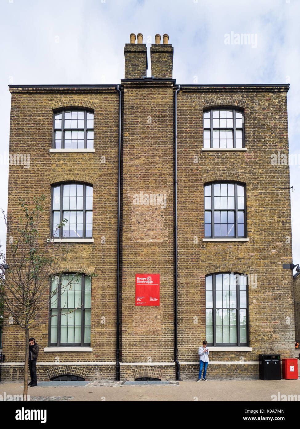Haus der Abbildung im Londoner Getreidespeicher Square Entwicklung nr Kings Cross. Von Sir Quentin Blake im Jahr 2014 gegründet. Stockfoto