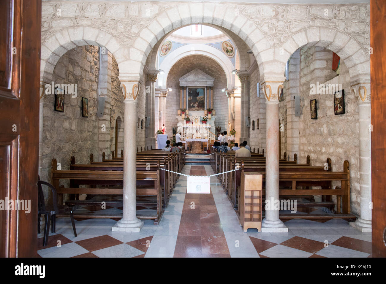 Israel, Kafr Kanna im unteren Galiläa Die katholische Hochzeit Kirche Stockfoto