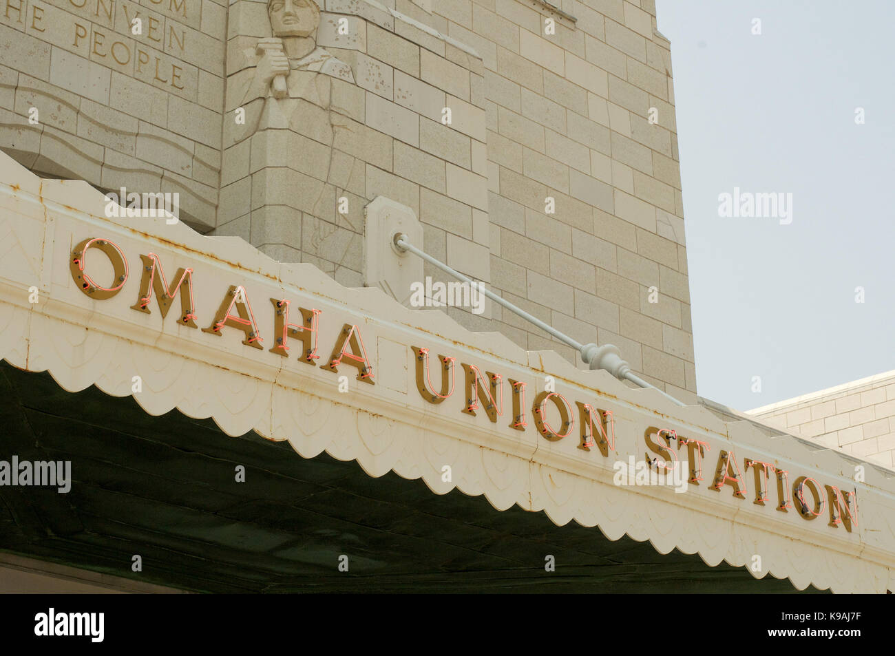 Abstrakte Detail des Gebäudes in Omaha, Nebraska, USA Stockfoto