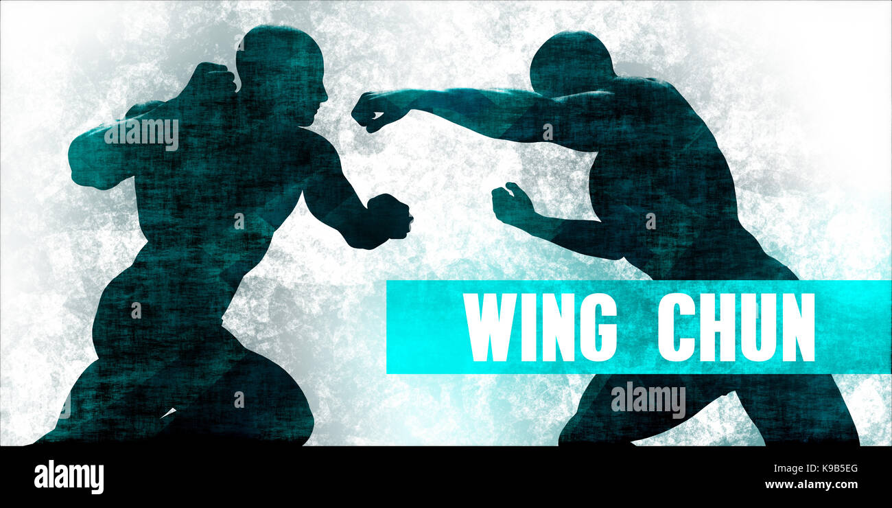 Wing chun Kampfkunst Selbstverteidigung Training Konzept Stockfoto