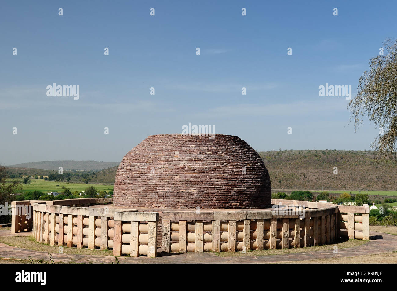 Buddhistische Stupa in Sanchi, Madhya Pradesh, Indien Stockfoto