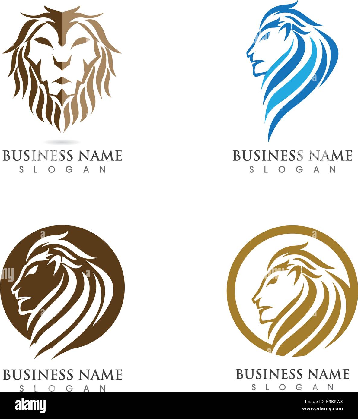 Lion's Head Logo Vorlage Vektor icon Stock Vektor