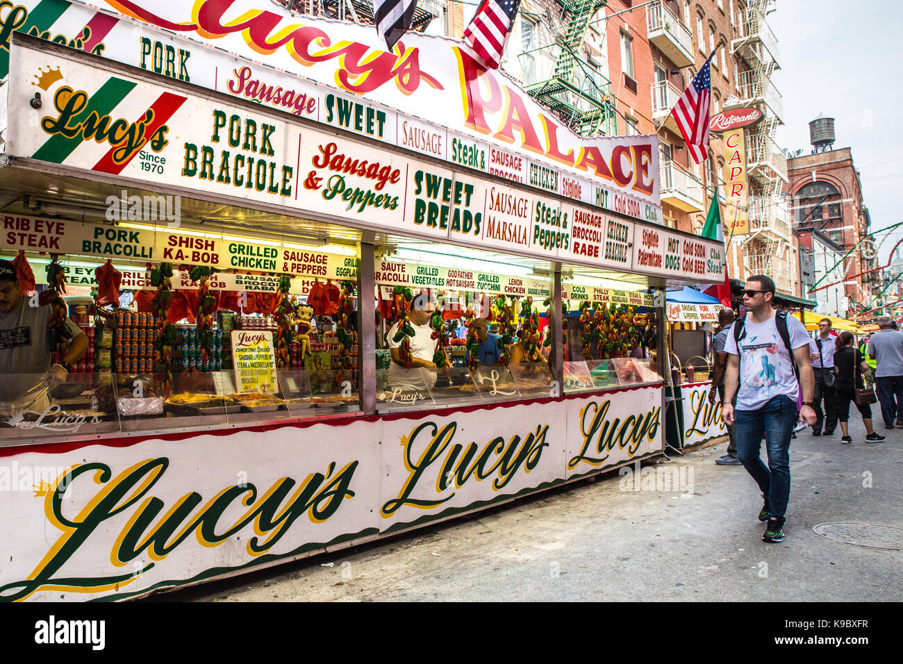 Szenen aus Fest 2017 von San Gennaro aus New York City, Little Italy Stockfoto