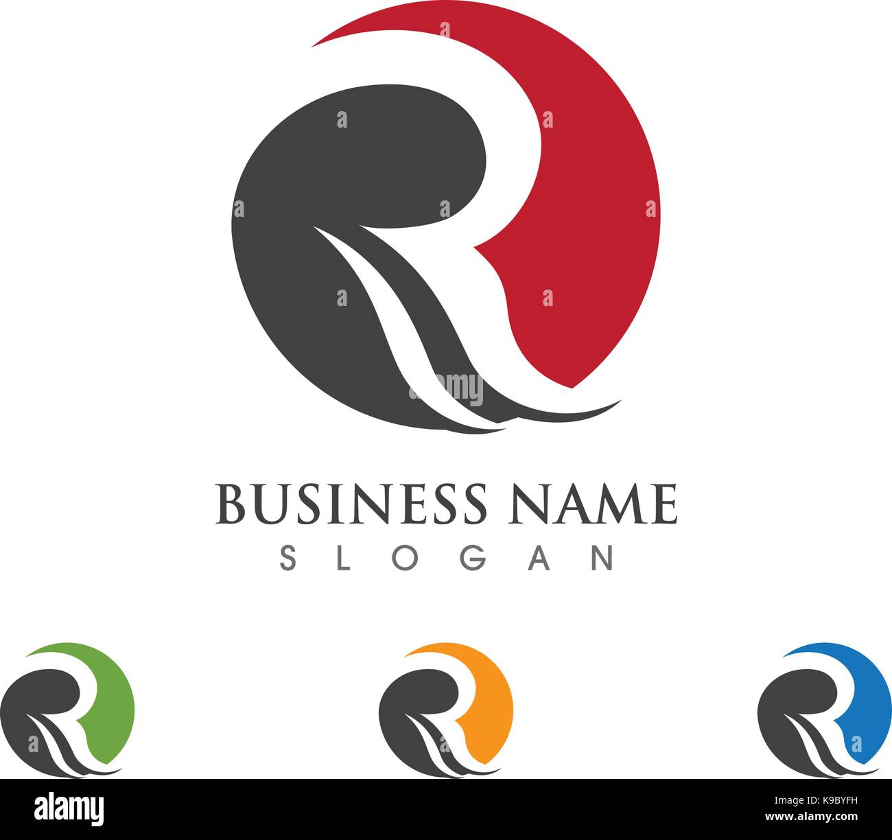 R Schreiben Logo Business Template Vektor icon Stock Vektor