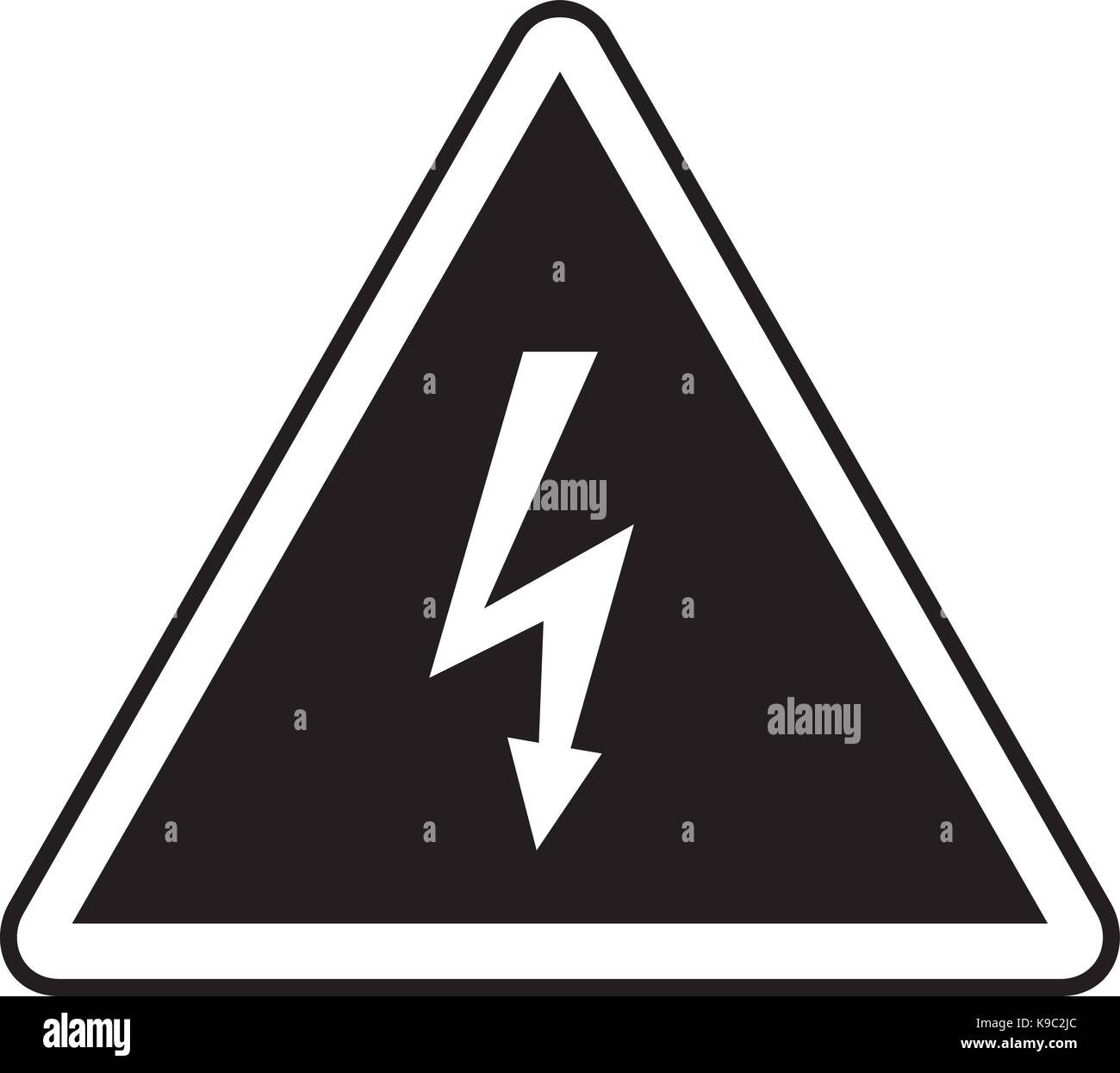 Hohe Spannung Achtung Gefahr Zeichen Stock Vektor