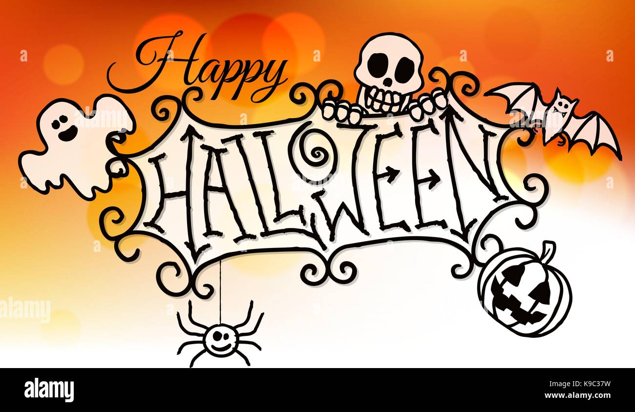 Happy Halloween Anmelden Hintergrund Stock Vektor