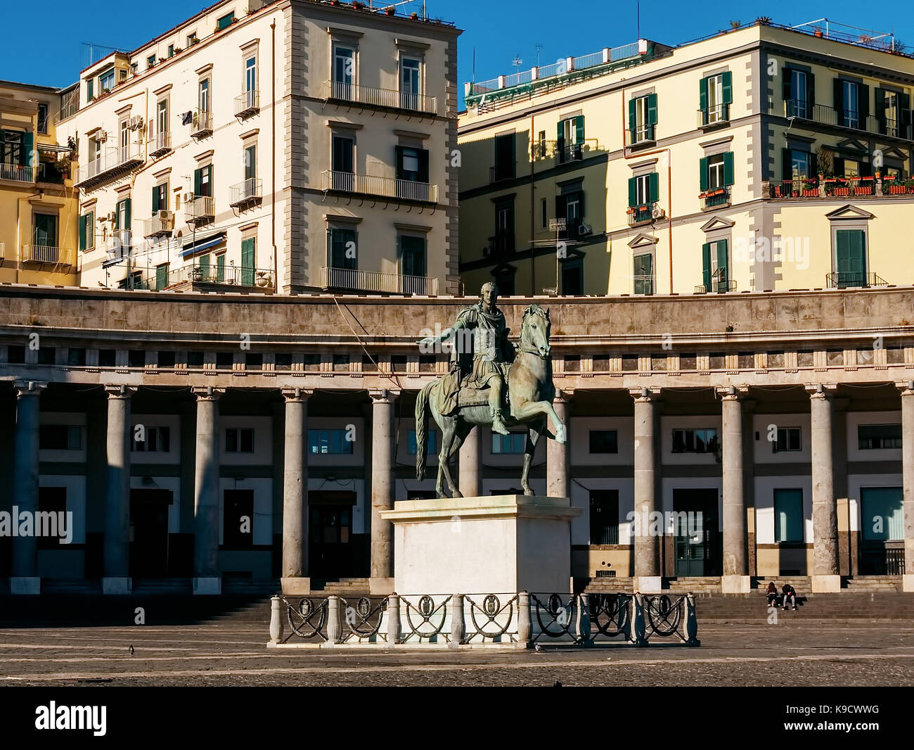 Statue von Karl III. von Spanien, Neapel, Italien Stockfoto