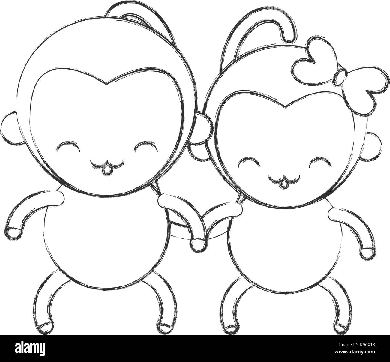 Cute monkey Symbol Stock Vektor