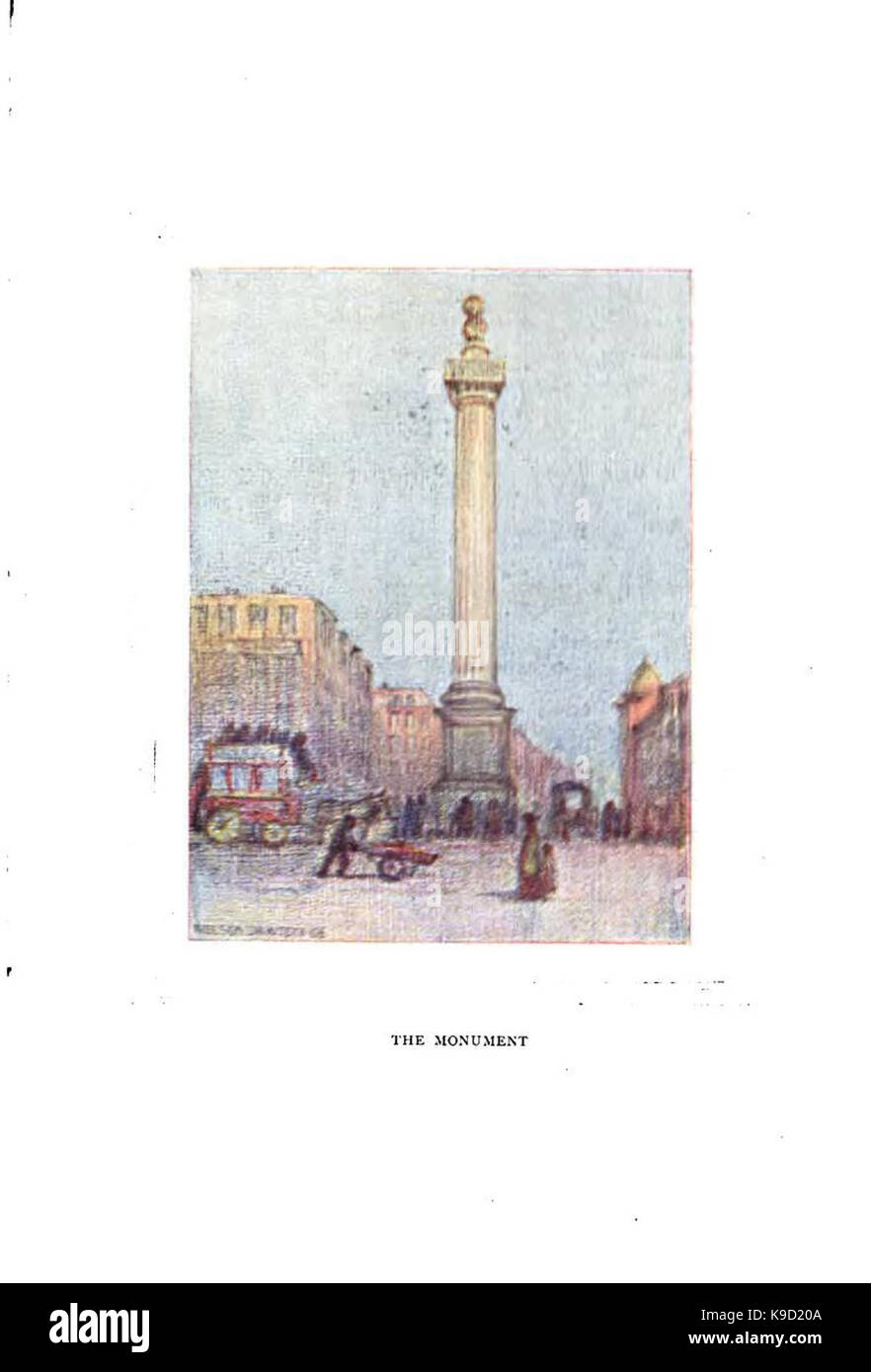 Denkmal von Nelson Dawson aus einem Wanderer in London (1906) Stockfoto