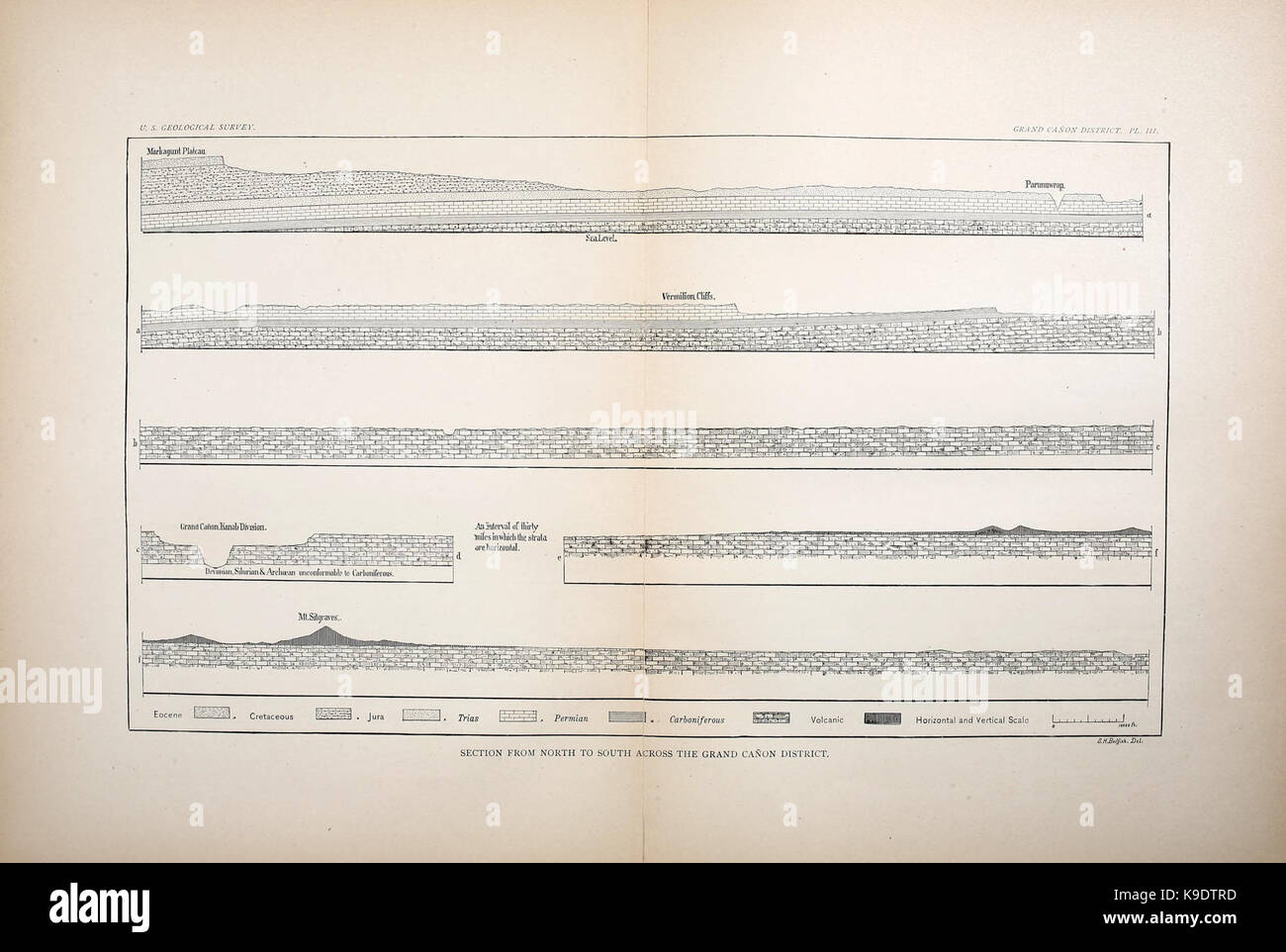 Monographien des United States Geological Survey BHL 35147157 Stockfoto