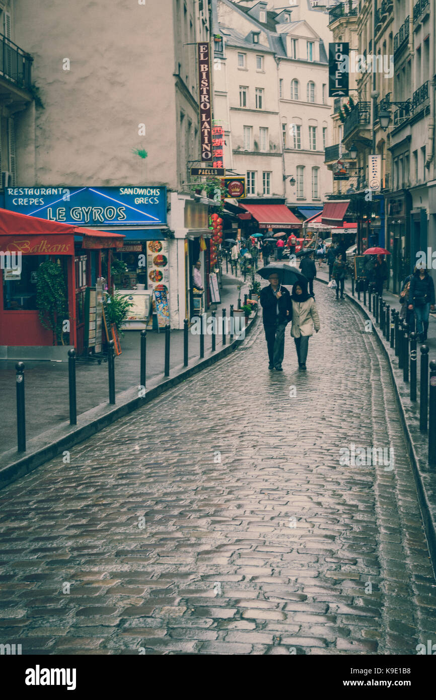 Unterwegs in Paris. Stockfoto