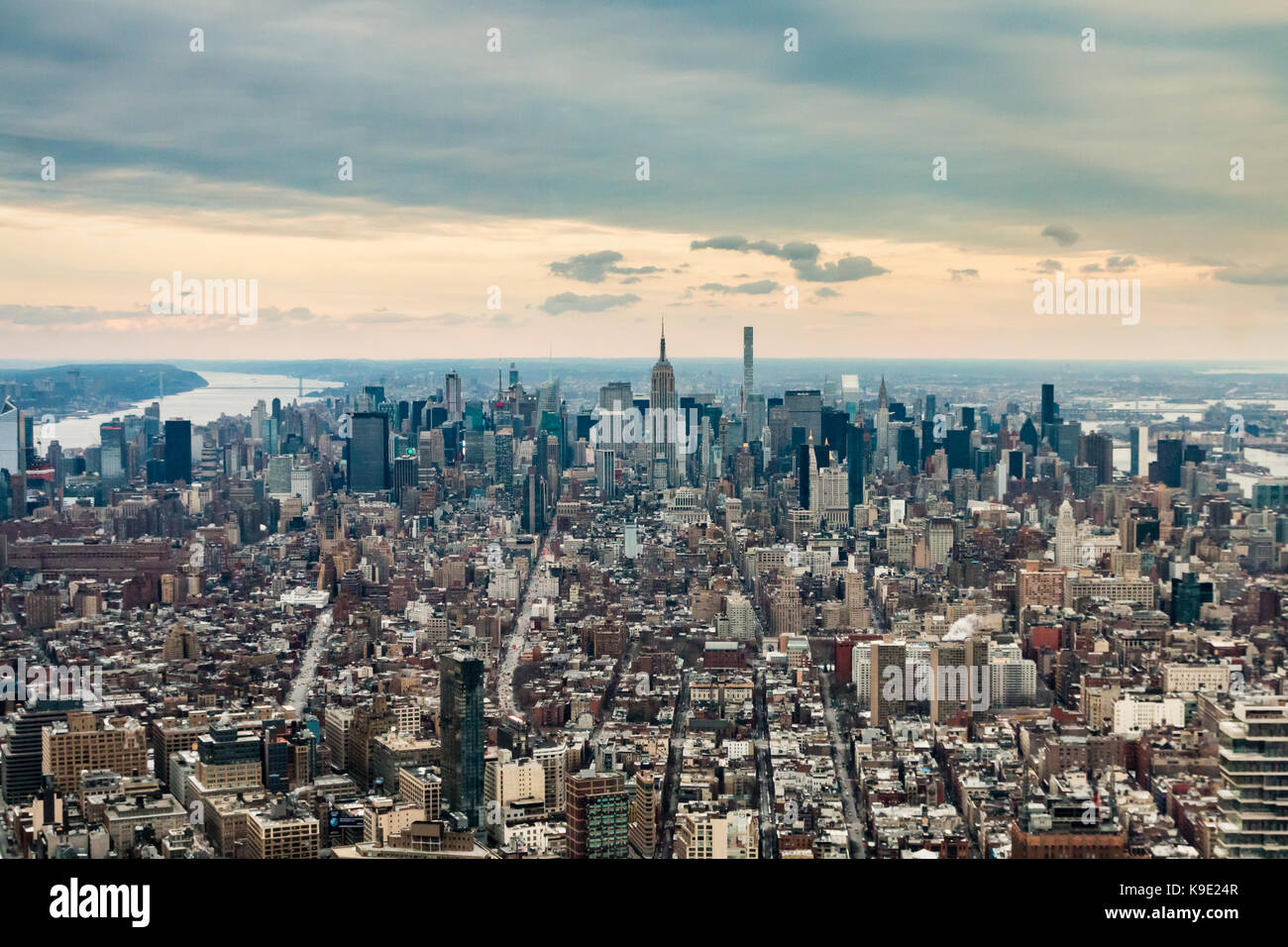 Panoramablick auf New York City Stockfoto