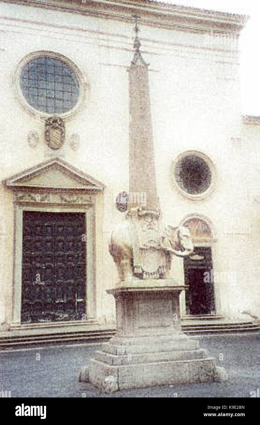 Obelisc Hanno Minerva Stockfoto