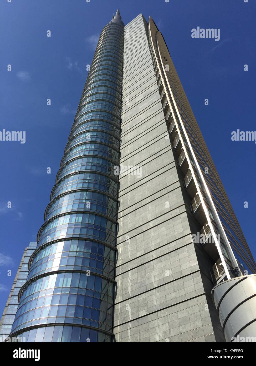 Unicredit Turm, Piazza Gae Aulenti, Mailand, Italien. Ansicht der Unicredit Tower, dem höchsten Wolkenkratzer in Italien. Stockfoto