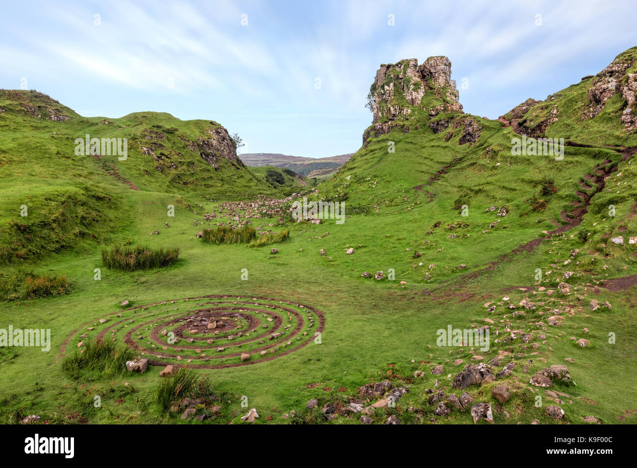 Fairy Glen, Isle of Skye, Schottland, Großbritannien Stockfoto