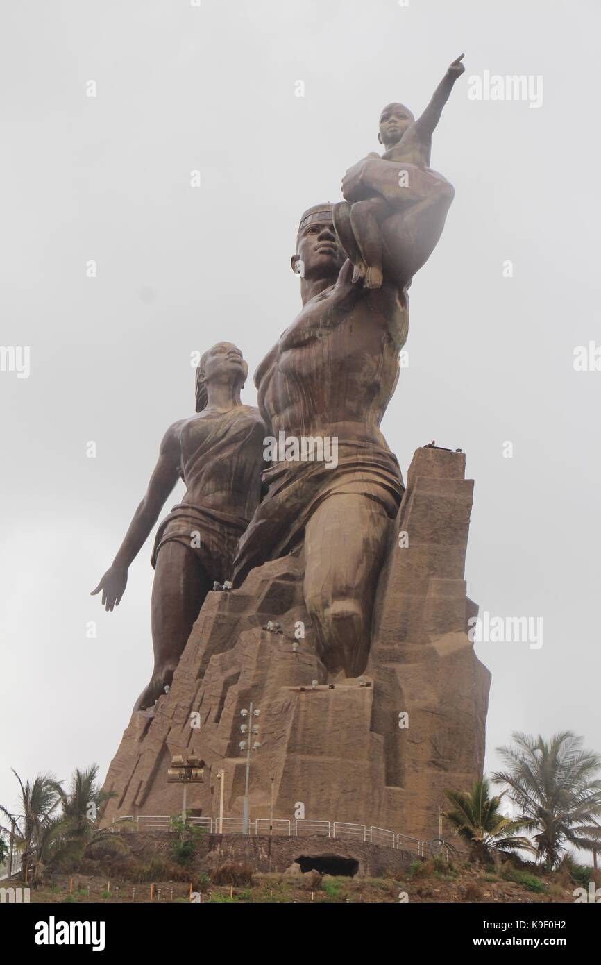 Statue von Renaissance in Dakar Senegal Stockfoto