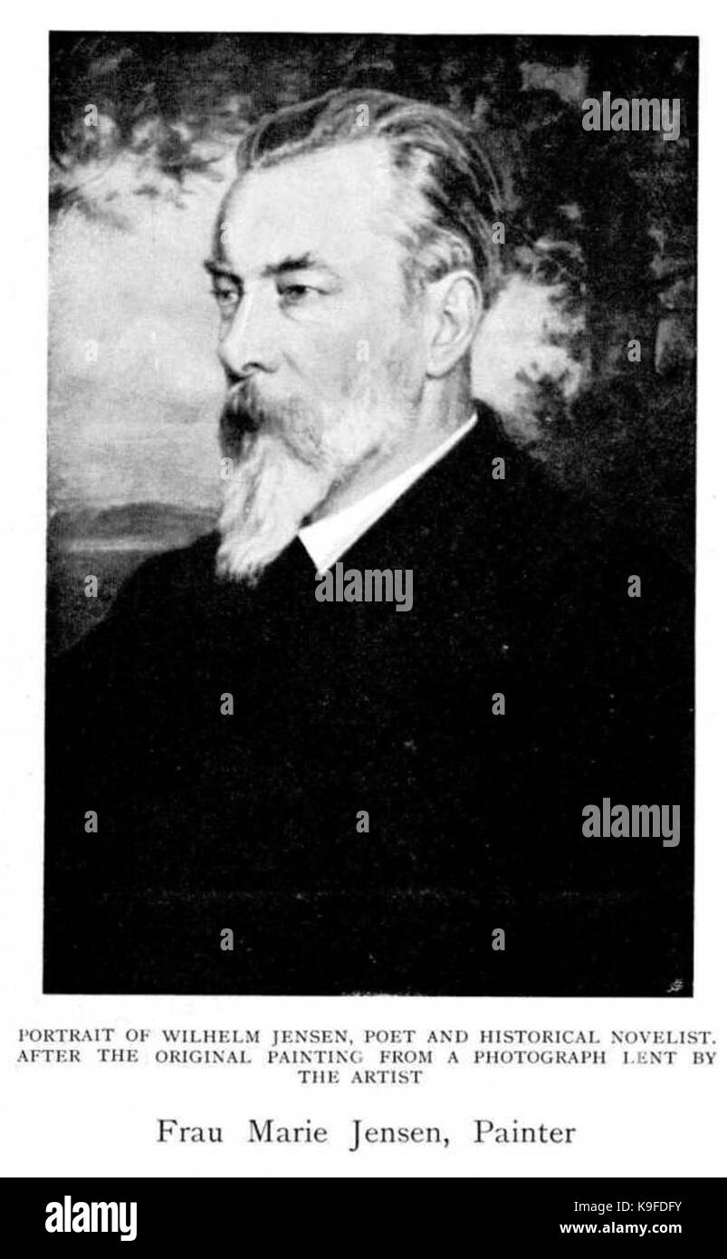 Marie Jensen Portrait von Wilhelm Jensen, Dichter und historischer Schriftsteller Stockfoto