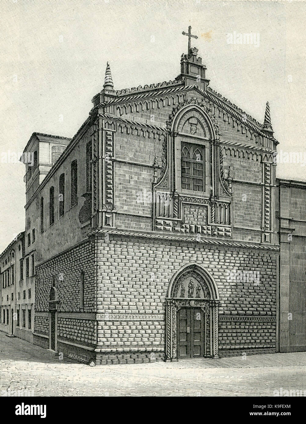 Messina Chiesa di Santa Maria della Scala (xilografia di Barberis 1892