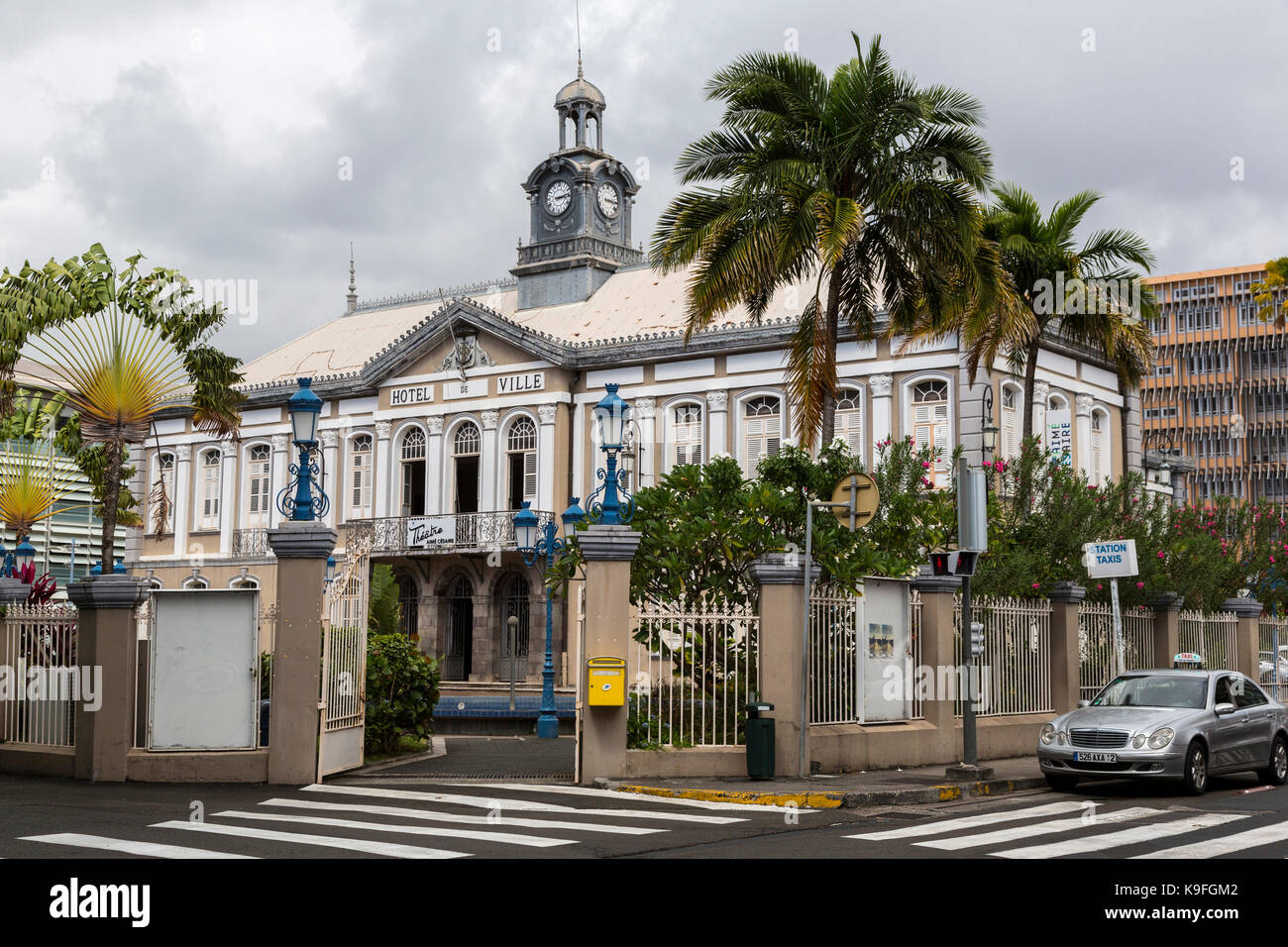 Fort-de-France, Martinique. Ehemalige Hotel de Ville, Rathaus. Stockfoto