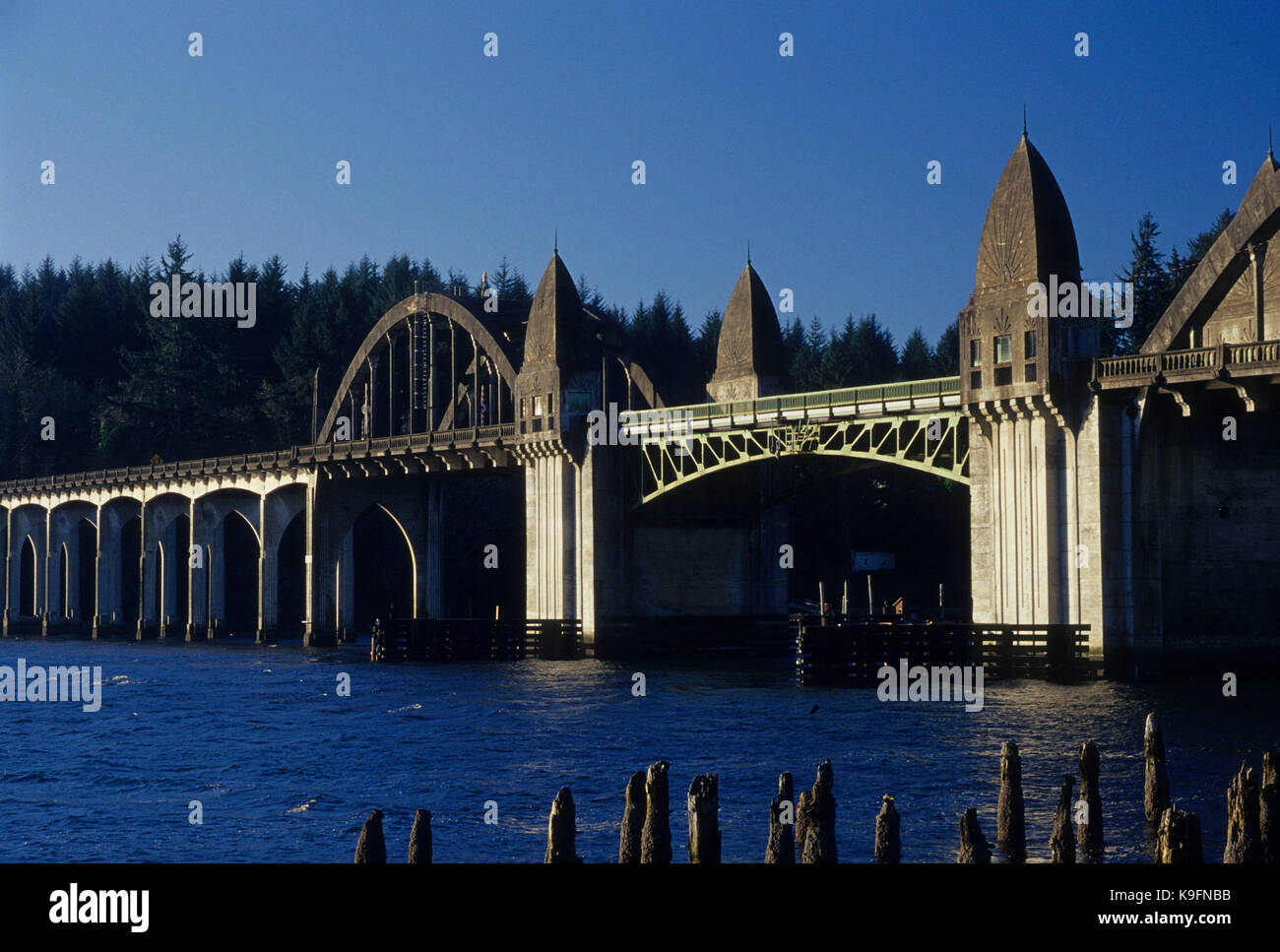 Siuslaw River Bridge, Florence, Oregon Stockfoto