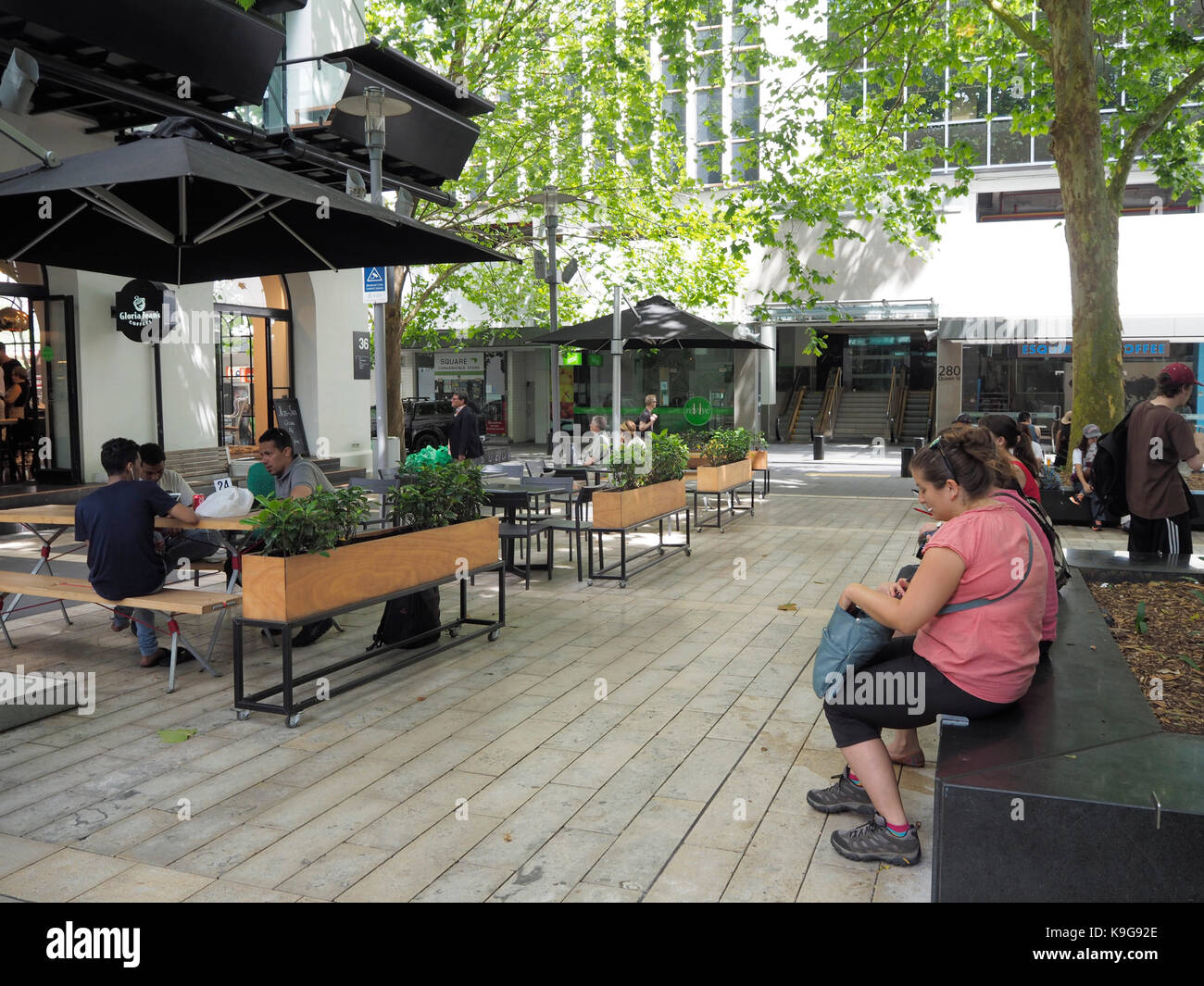 Air Cafe in Auckland, Neuseeland öffnen Stockfoto
