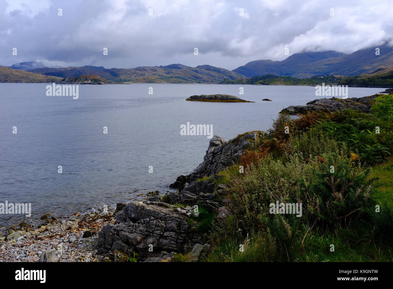 Suche entlang Loch ailort glenuig am Sound of Arisaig moidart ein 861 Fort William schottischen Highlands Stockfoto