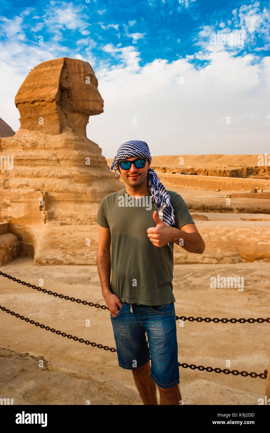 In der Nähe des Sphinx in Gizeh. Kairo, Ägypten Stockfoto