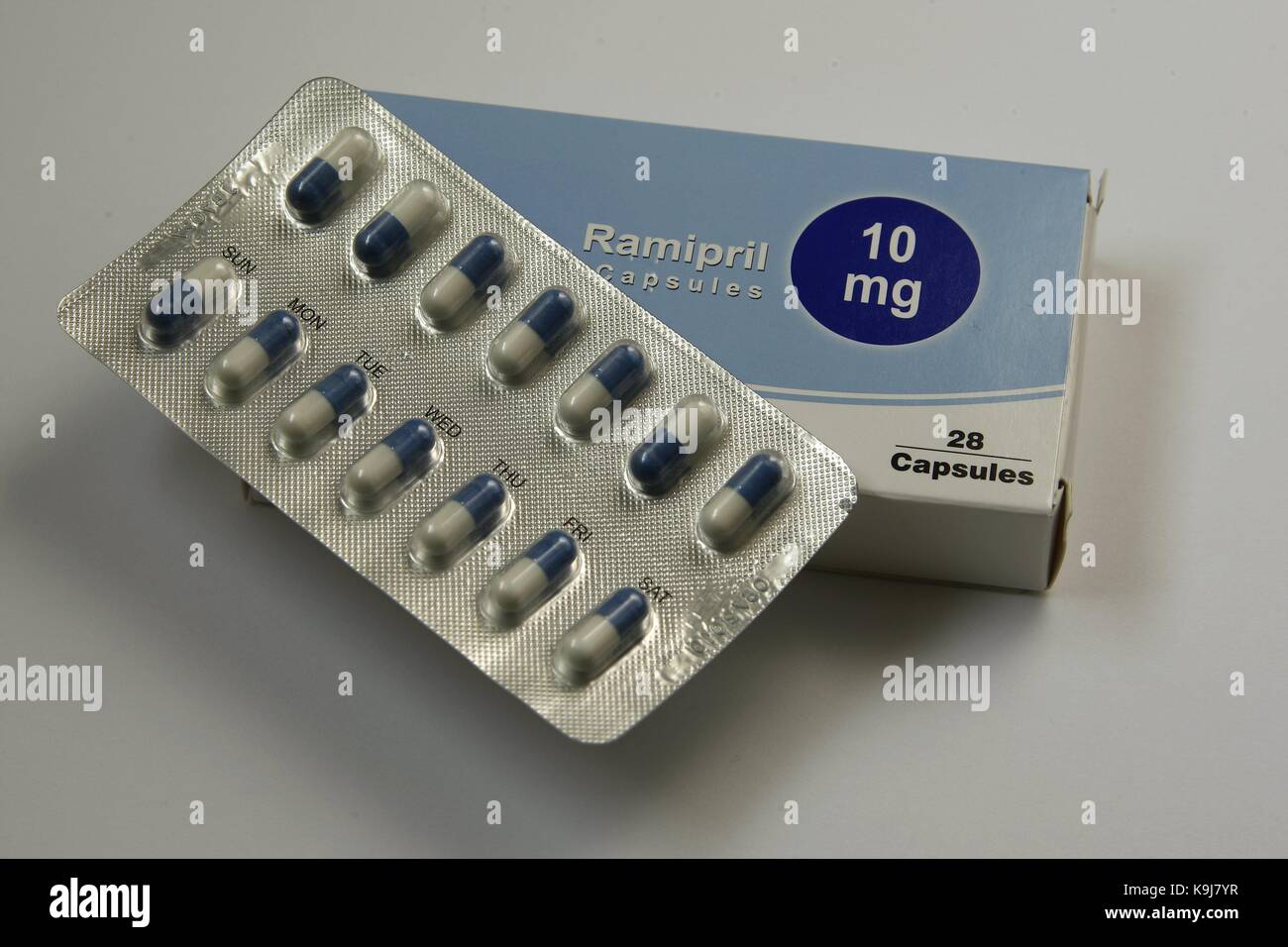 Ramipril ist ein ACE-Hemmer gegen Bluthochdruck und Herzinsuffizienz zu  behandeln, und wird der Medikation, die in Tablettenform GB UK 2017 kommt  Stockfotografie - Alamy