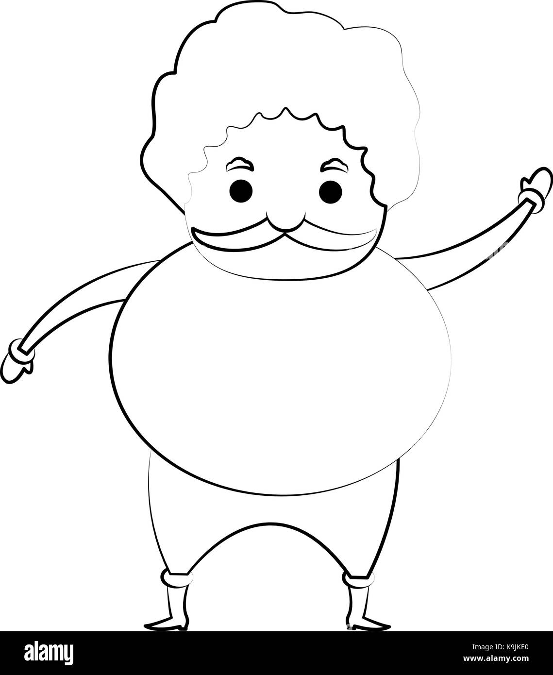 Mann mit Schnurrbart Cartoon Stock Vektor