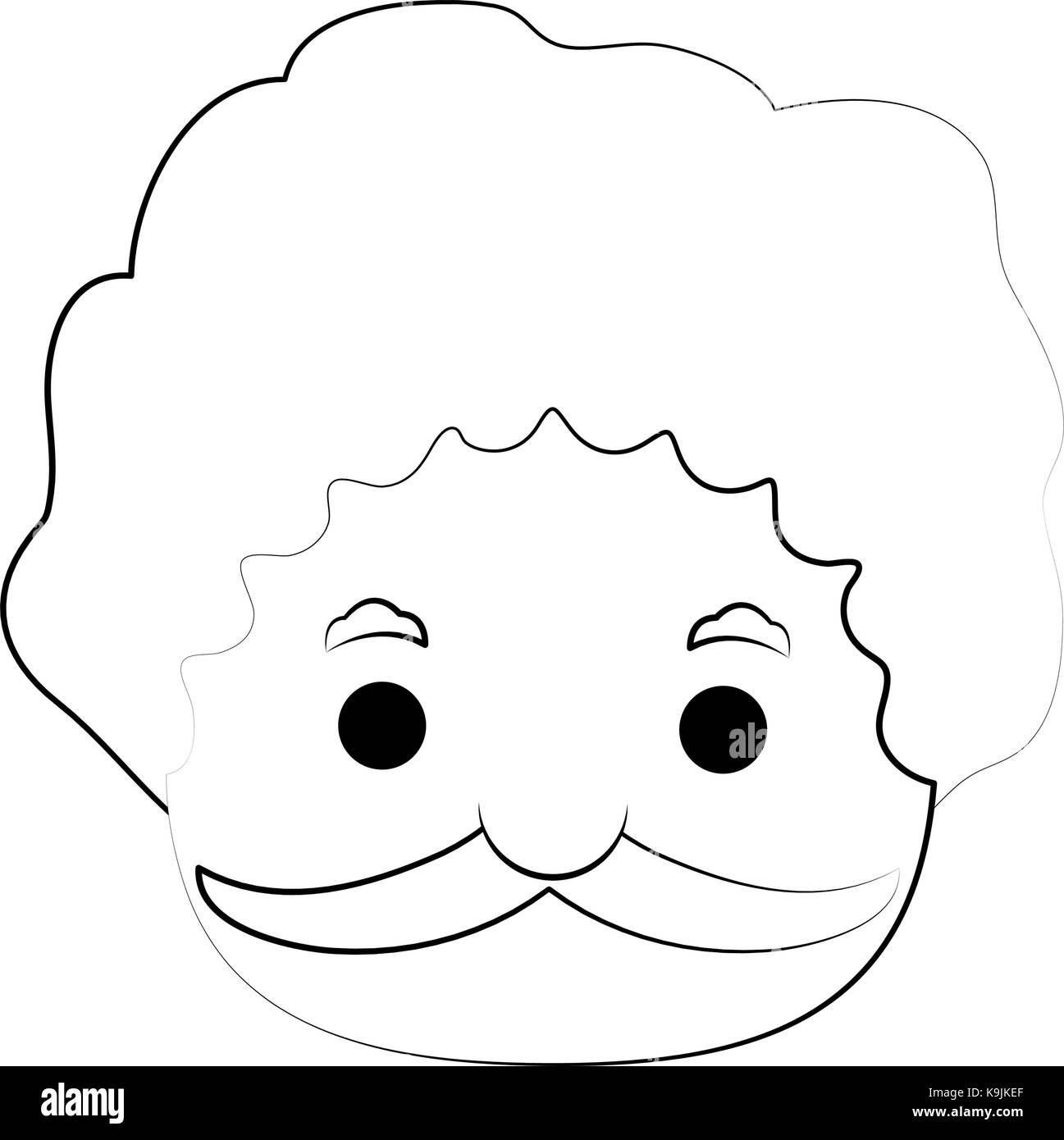 Mann mit Schnurrbart Cartoon Stock Vektor