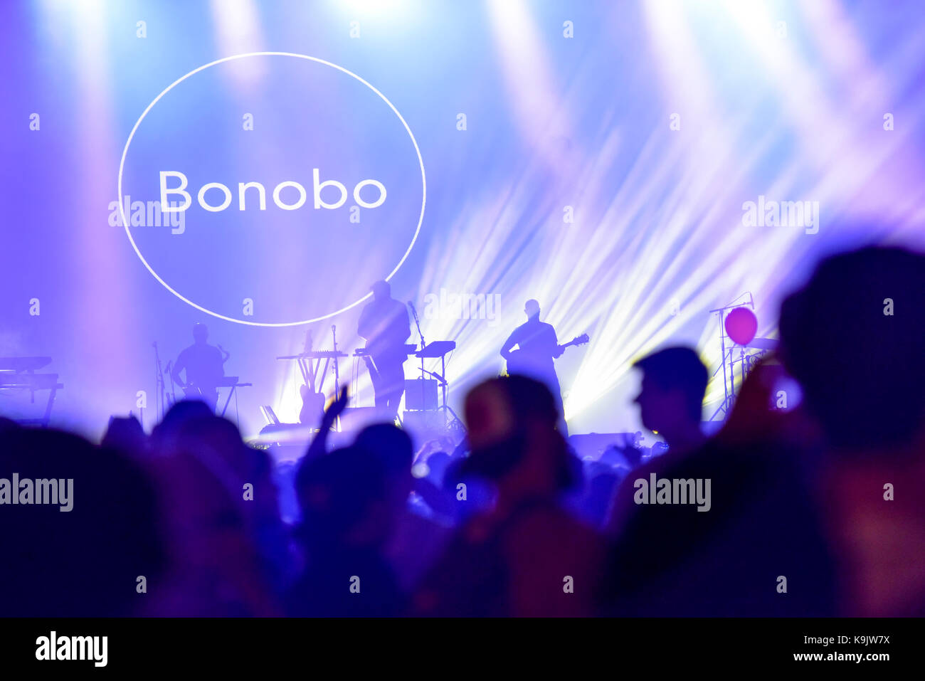 Las Vegas, Nevada - 22. September 2017 - Bonobo führt für eine große Menschenmenge in das Leben ist schön Festival in der Innenstadt von Las Vegas - Photo Credit: Ken Howard/Alamy leben Nachrichten Stockfoto