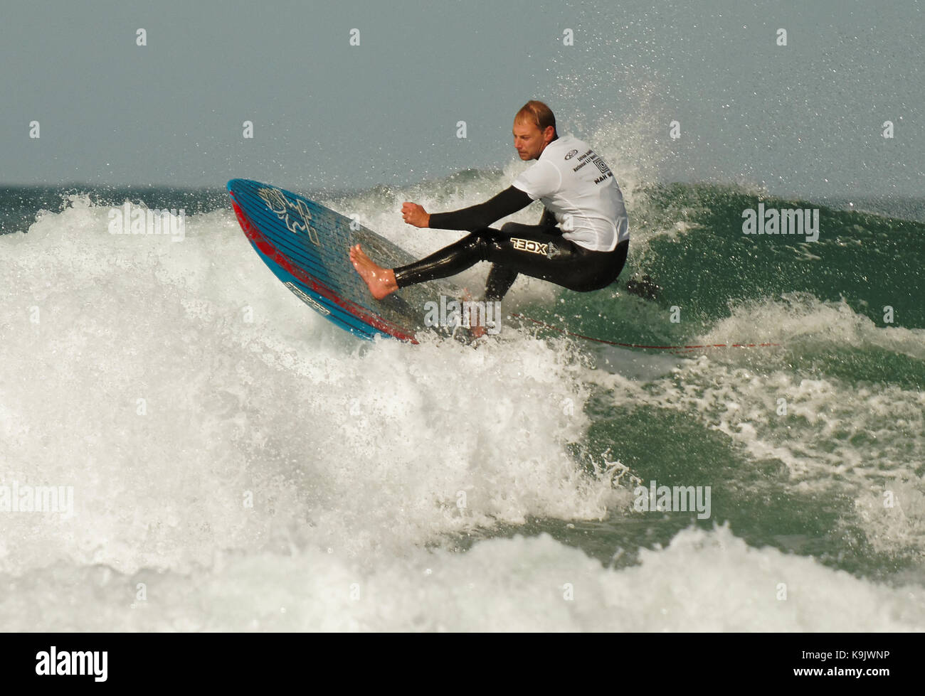 Newquay, Großbritannien. 23 Sep, 2017. Nationale up Paddleboard Meisterschaften mit Wettbewerbern stehen Um von Großbritannien und Frankreich bei Watergate Bay. 23, September, 2017 Credit: Robert Taylor/Alamy leben Nachrichten Stockfoto